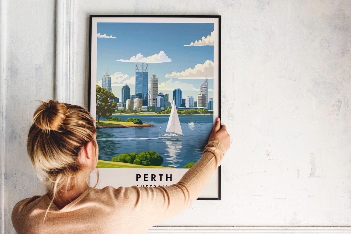 Perth Travel Poster, Australia City Wall Art - Image 2