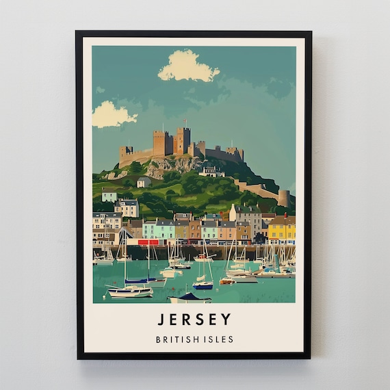 Jersey Travel Print, Sports-Inspired Poster