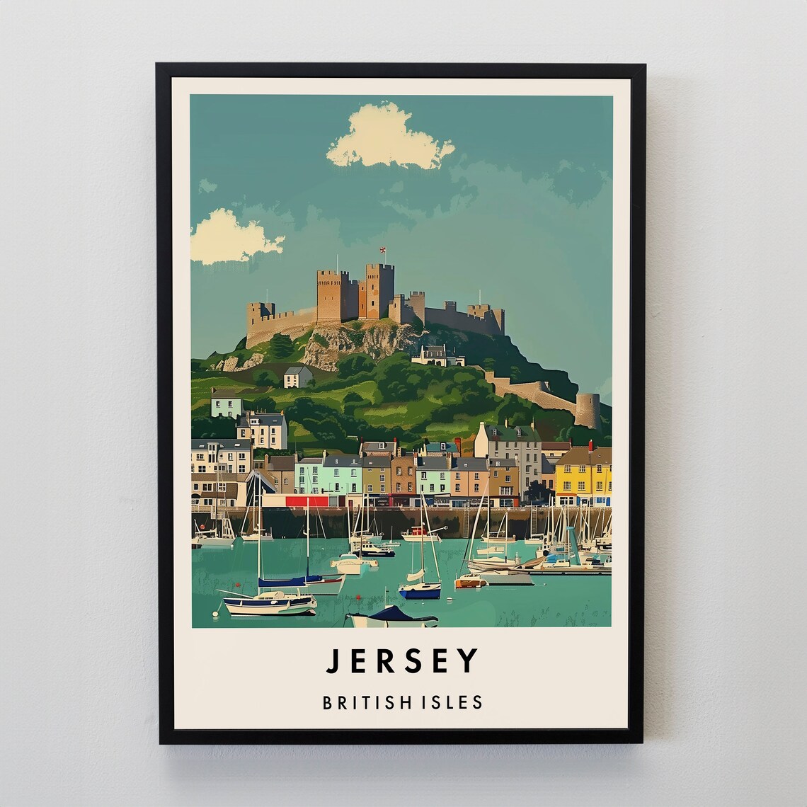 Jersey Travel Print, Sports-Inspired Poster