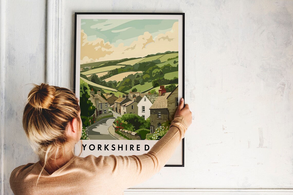 Yorkshire Dales Travel Poster, Yorkshire Art Print - Image 2