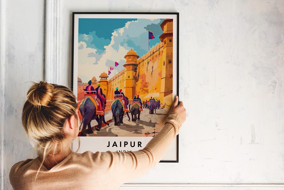 Jaipur Travel Poster, India Place Wall Art - Image 2