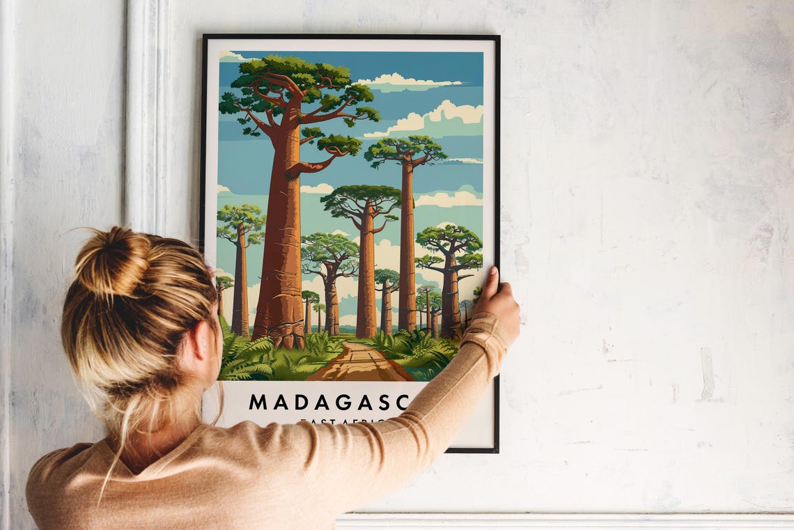 Madagascar Travel Print Wall Art Madagascar Poster Africa Travel Print Travel Lovers Home Decor Wall Art City Travel Poster Gifts - Image 2
