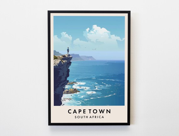 Cape Town Travel Print Wall Art Cape Town Cape Town South Africa Travel Print Travel Lovers Home Decor Wall Art City Travel Poster Gifts