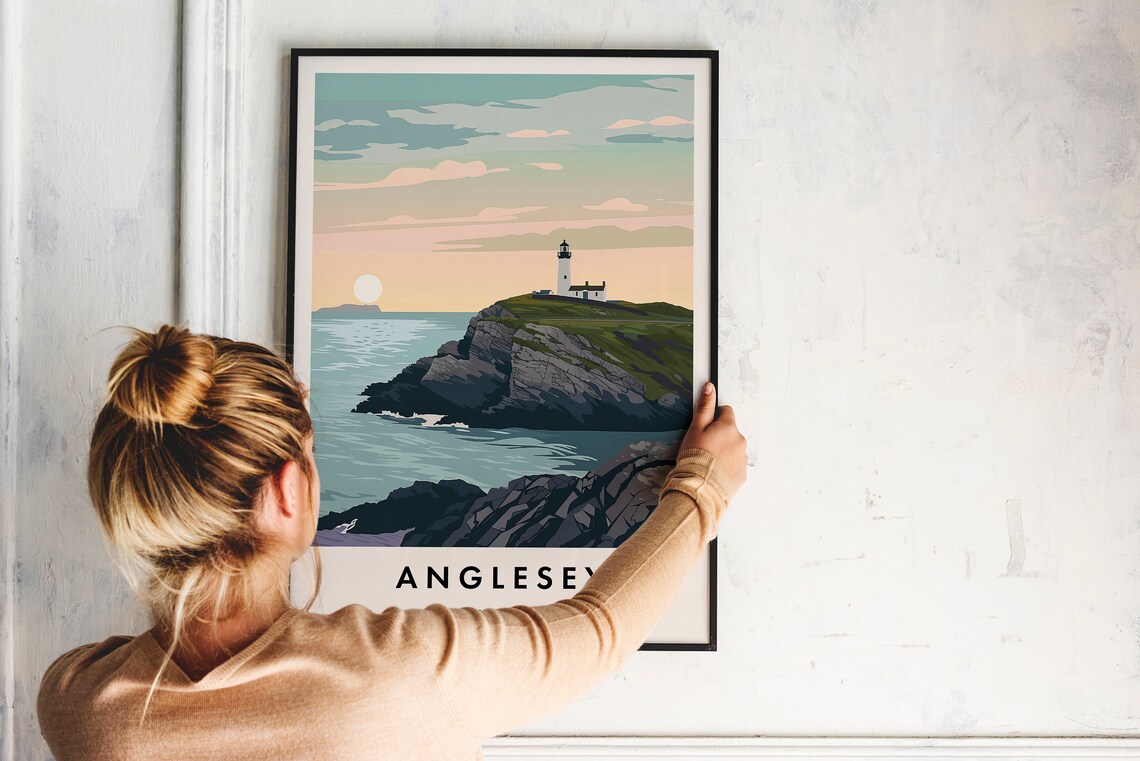 Anglesey Travel Poster, Wales Travel Art - Image 2