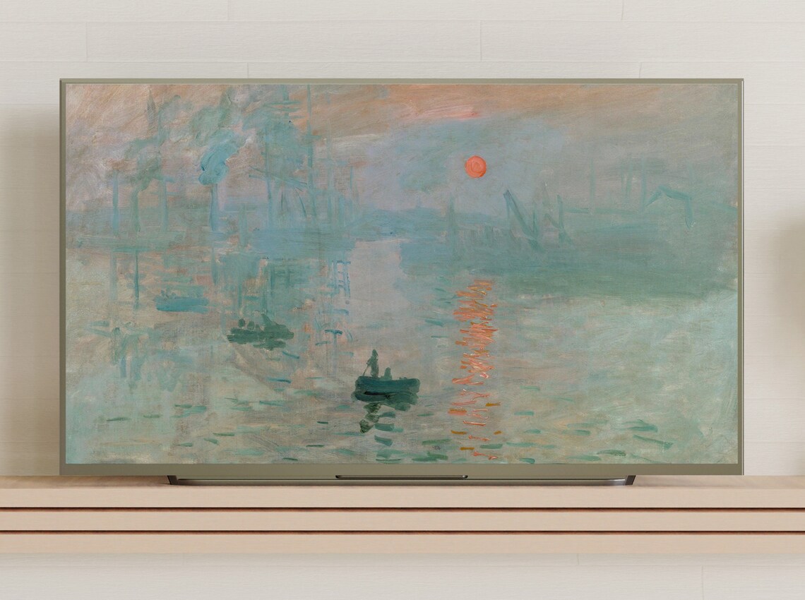 Monet Impression Sunrise Vintage Seascape Art Print - Image 3
