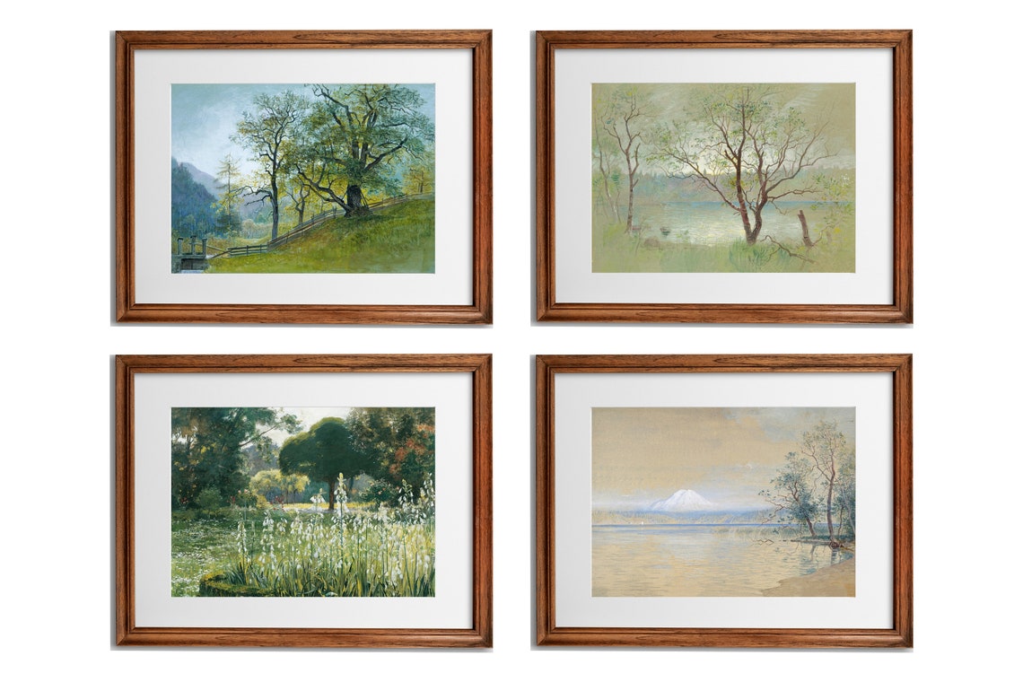Home Decor Wall Art Vintage Gallery Set Ladscape Gallery Art Prints Farmhouse Decor Wall Art