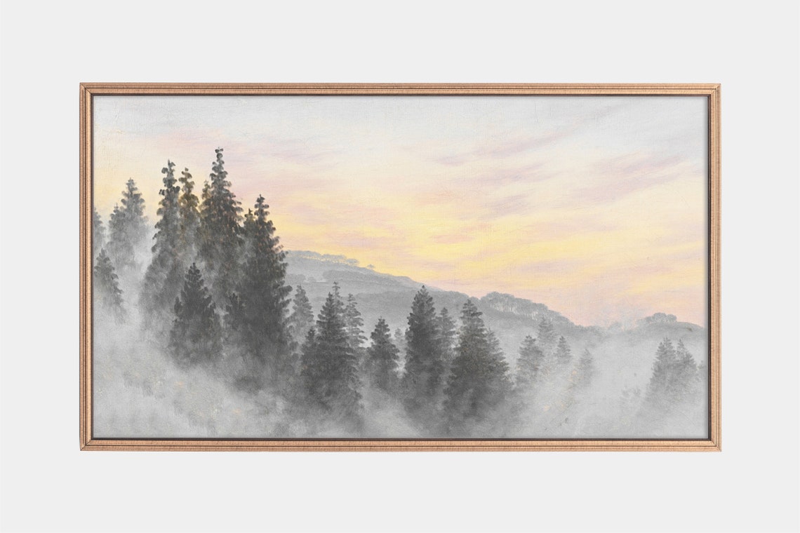 Frame Tv Art Landscape Art Vintage Forest Paintings Instant
