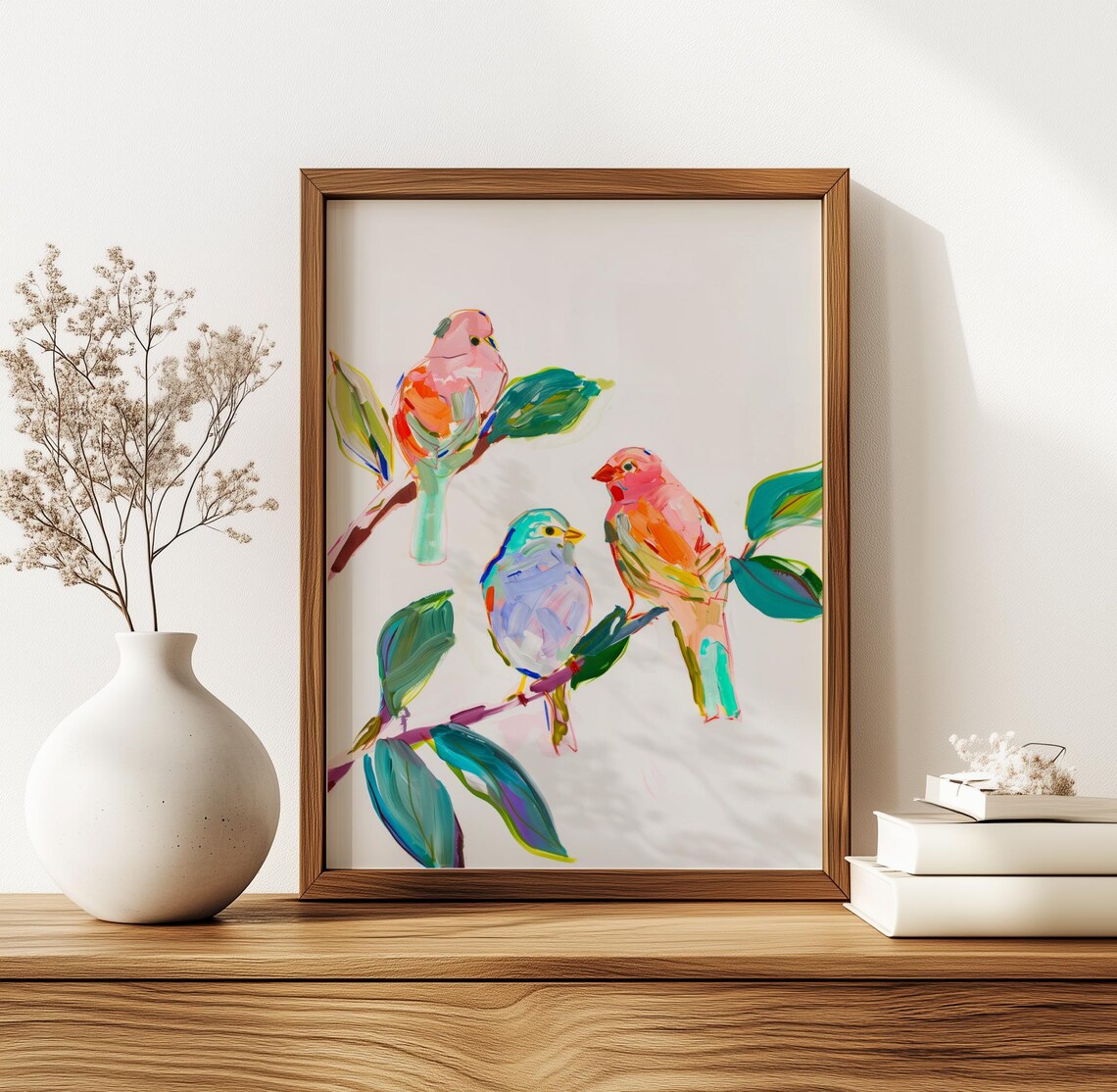 Wild Birds Painting, Colorful Abstract Art Print - Image 5