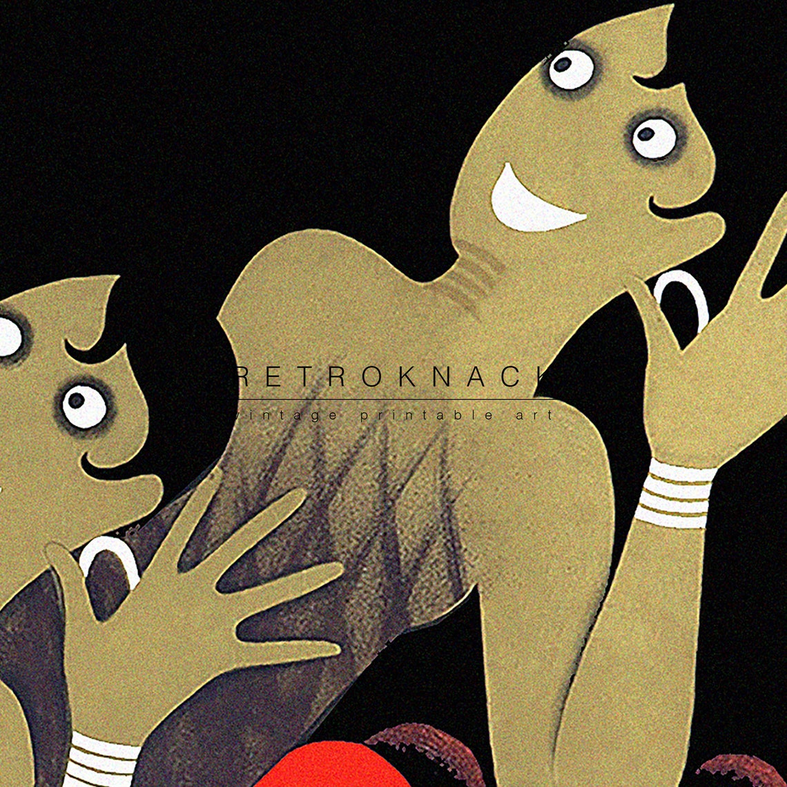 Josephine Baker Forum Hungarian Film Revue Dancers Art Deco Poster - Image 2