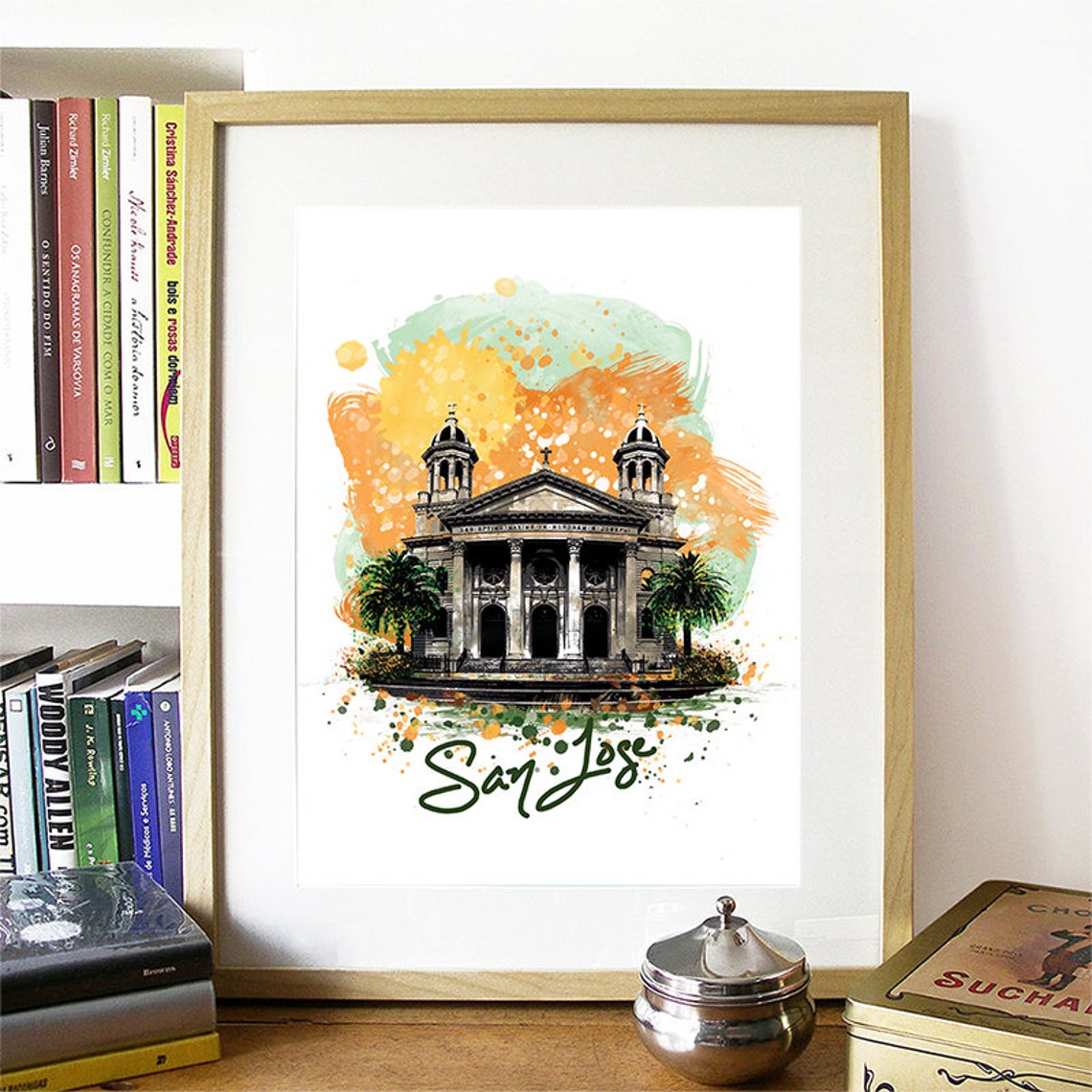 San Jose Print San Jose Skyline San Jose Art San Jose Poster San Jose Watercolor San Jose Art Print San Jose Map San Jose Wall Art - Image 2