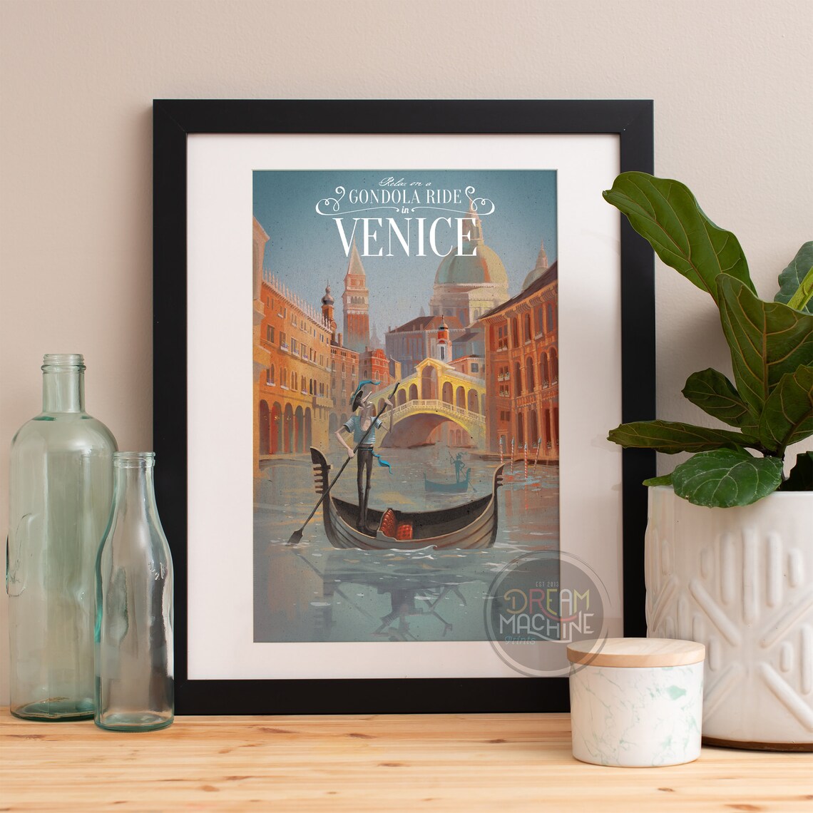 Venice Travel Poster, Italy Cityscape Art Print