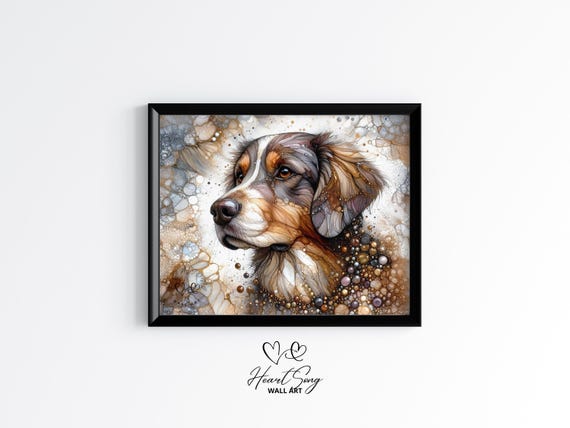 Chesapeake Bay Retriever Dog Painting Rustic Abstract Wall Art As An Expressive Portrait For Modern Decor Lovers 849