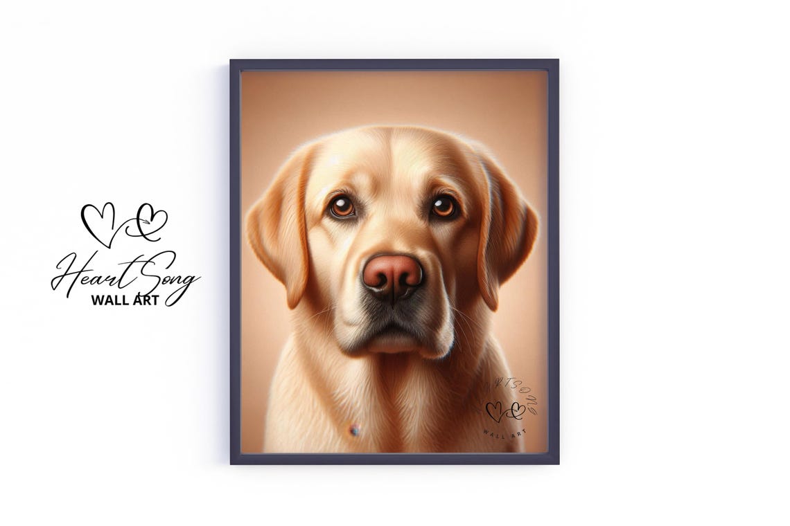 Labrador Retriever Warm Earthy Rustic Dog Portrait Lover Poster