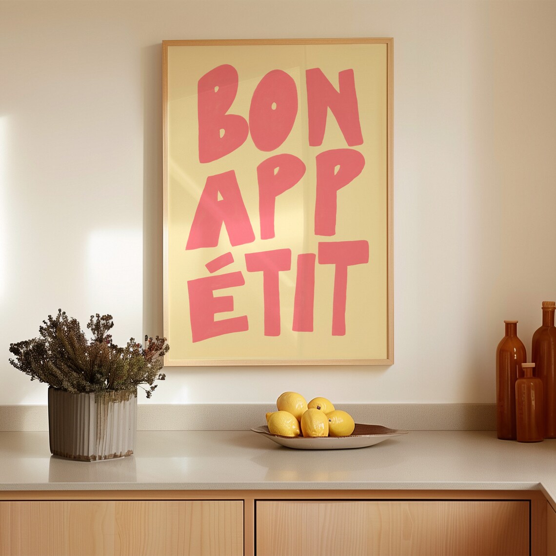 Bon Appetit Mid-Century Kitchen Typography Art Print - Image 3
