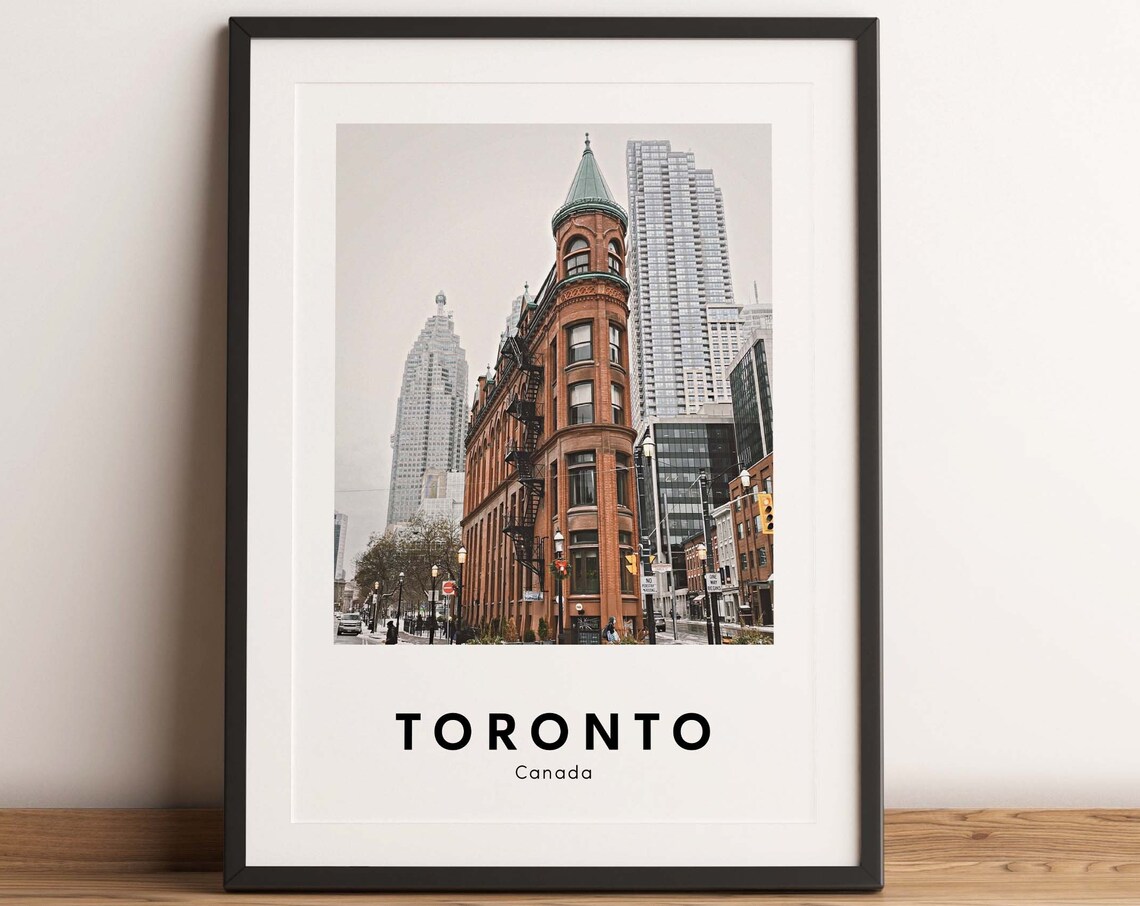 Toronto Canada Historic Flatiron Building Downtown Photo Poster