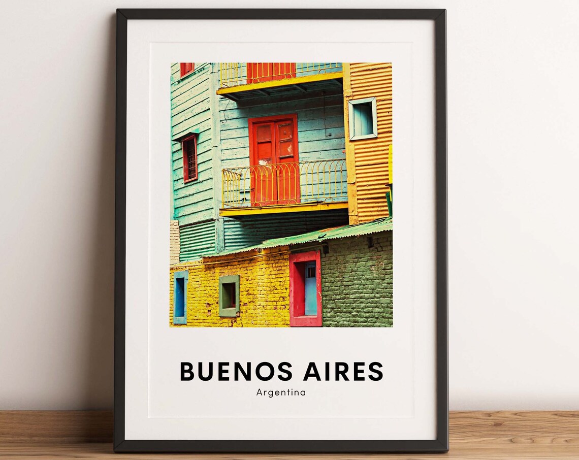 Buenos Aires Argentina Colorful La Boca Buildings Photo Poster