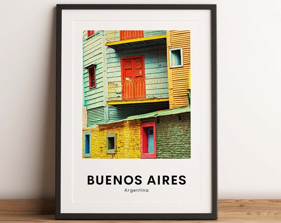 Buenos Aires Argentina Colorful La Boca Buildings Photo Poster