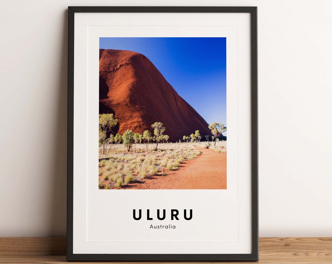 Uluru Australia Iconic Red Rock Desert Monolith Landscape Poster