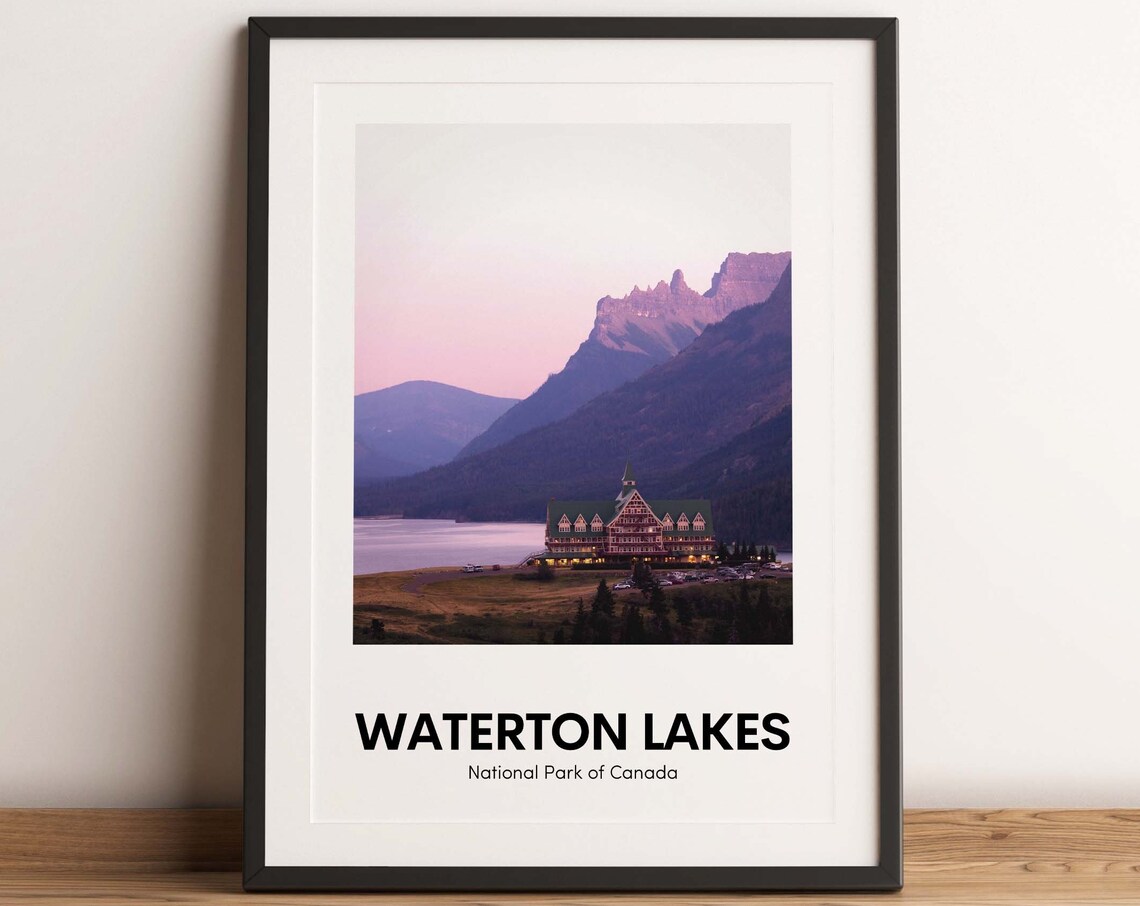 Waterton Lakes National Park Travel Poster, Alberta