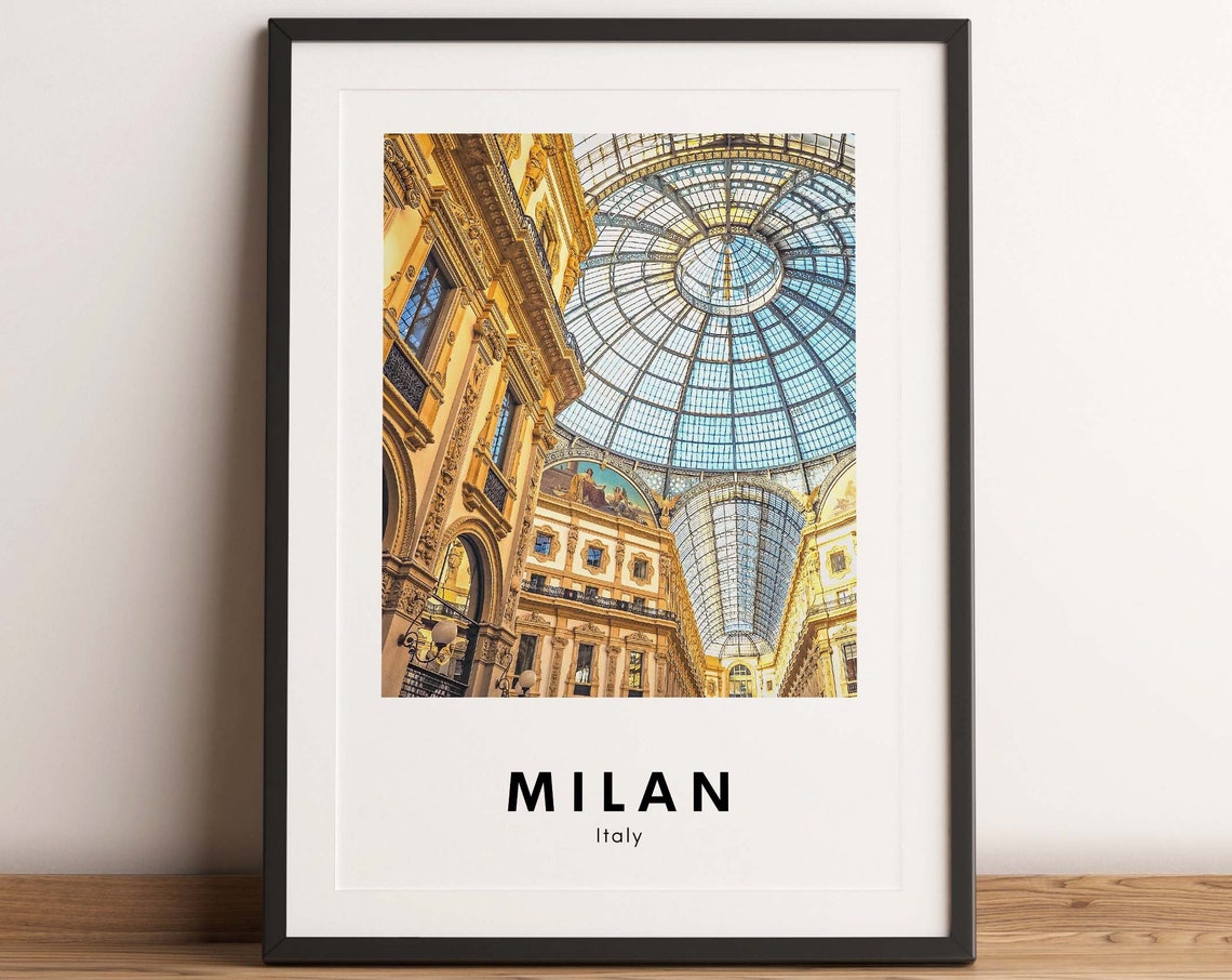 Milan Travel Poster Milan Travel Print Italy Print Italy Travel Poster Europe Europe Travel Print