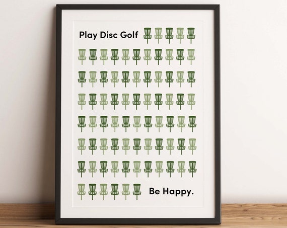 Disc Golf Art Print, Sports Wall Decor