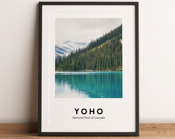 Yoho National Park Canada Turquoise Alpine Lake Forest Poster