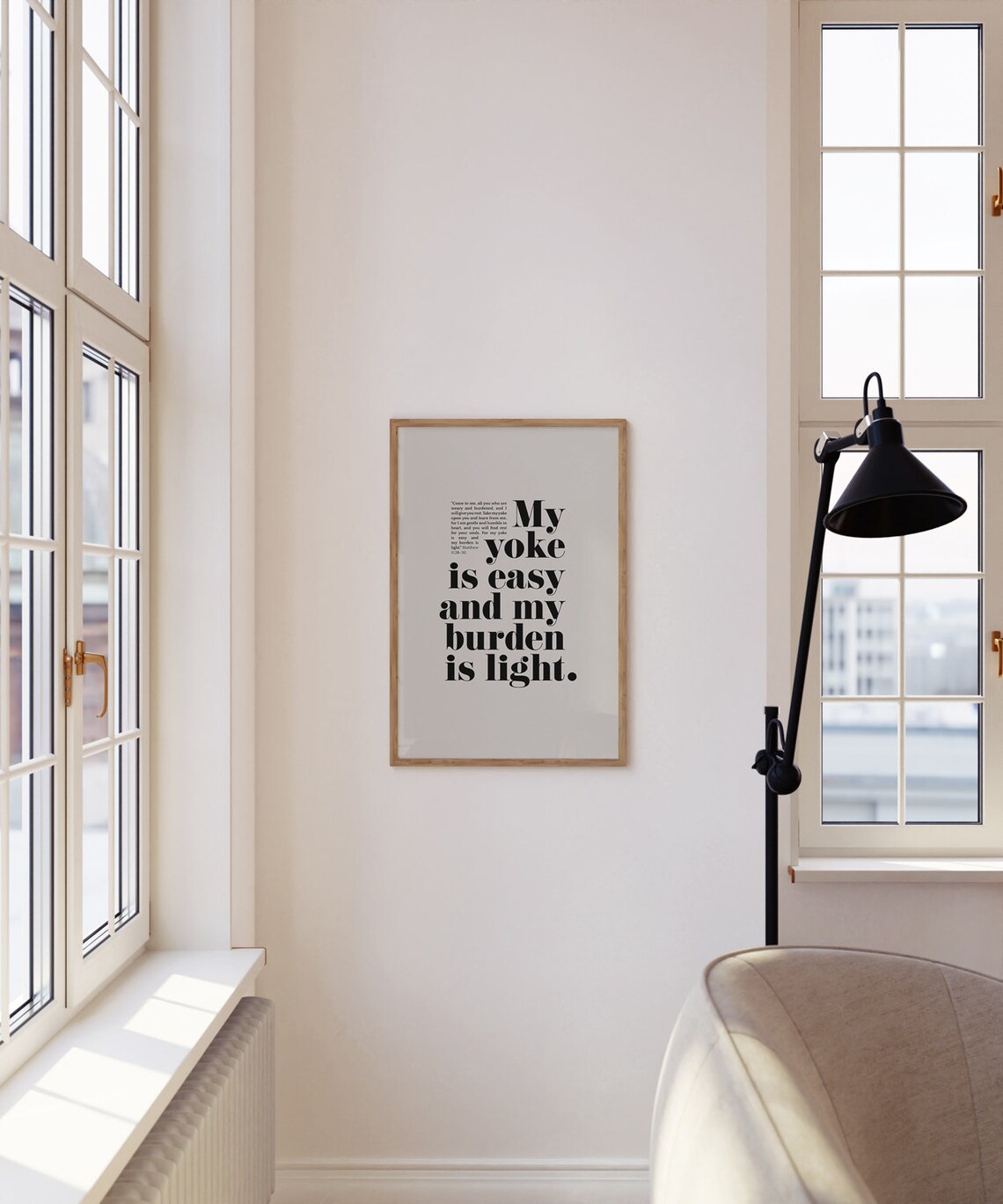 Matthew 11:30 Bible Verse Art Print, Kids Room Decor - Image 5