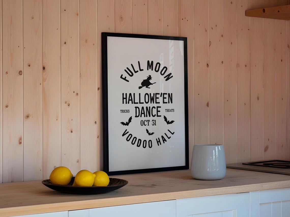 Full Moon Hallowe'en Dance Oct 31 Voodoo Hall Halloween Party Poster - Image 2