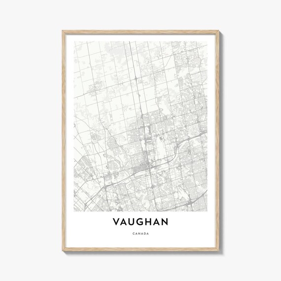Vaughan Canada Minimalist City Map Poster for Modern Home Office Decor