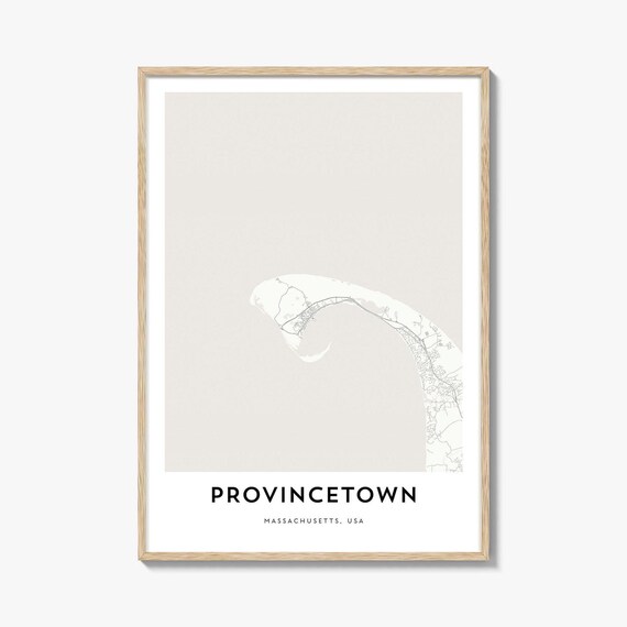 Provincetown Massachusetts Cape Cod Minimalist Map Art Print