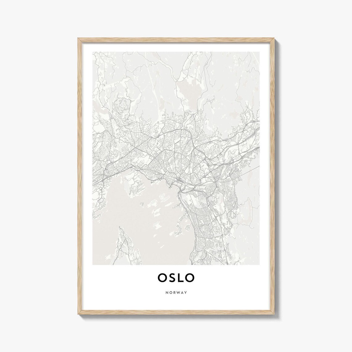 Oslo Norway Minimalist City Map Art Poster Scandinavian Wall Decor