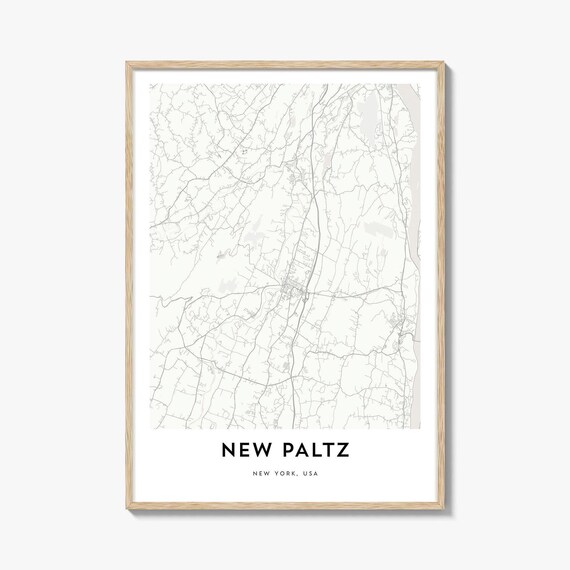 New Paltz New York USA City Map Minimalist Street Map Art Poster