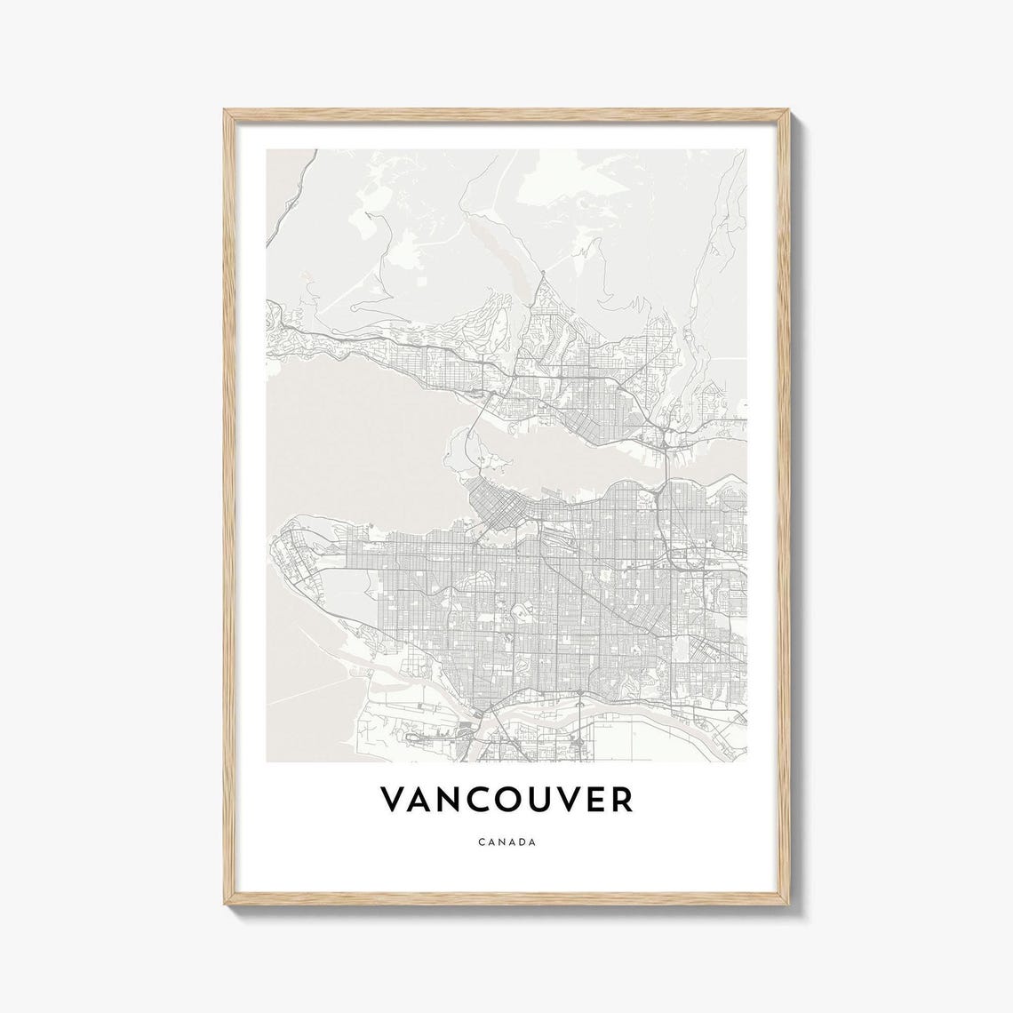 Vancouver Canada Minimalist City Street Map Decor Art Poster