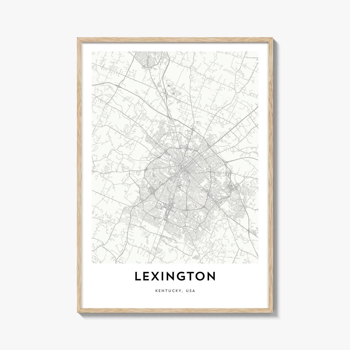 Lexington Kentucky USA Minimalist City Map Hometown Gift Poster