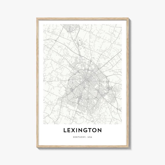 Lexington Kentucky USA Minimalist City Map Hometown Gift Poster