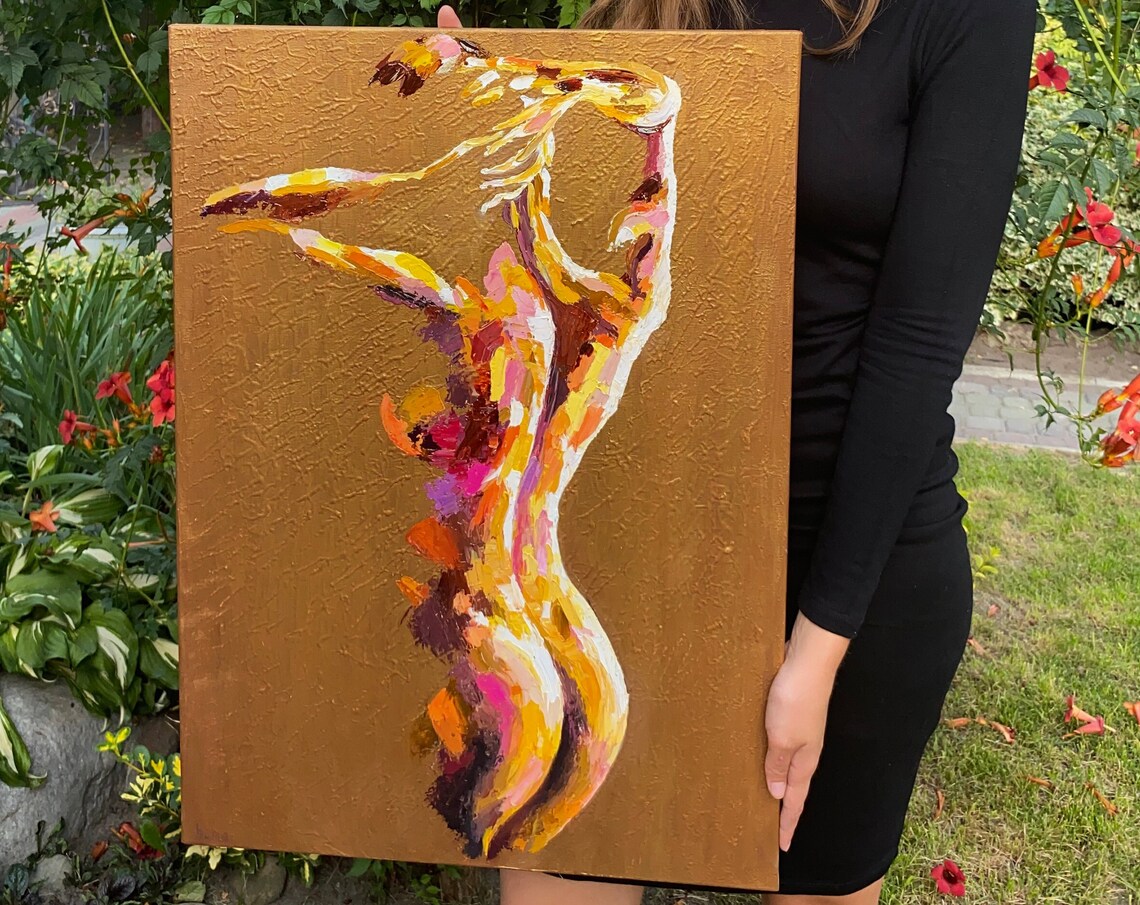 Nude Woman Figurative Art Print, Female Body Study - Image 3