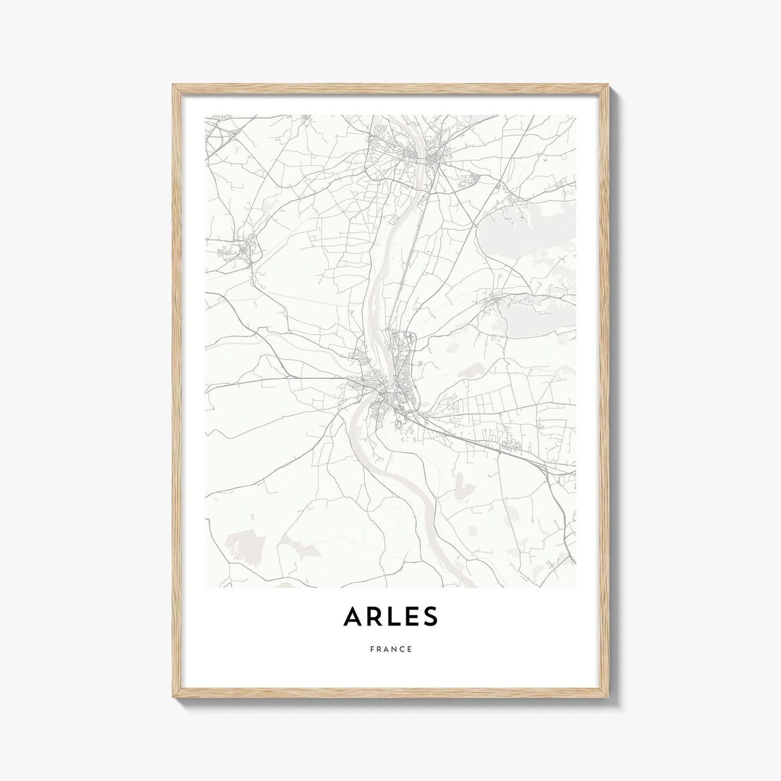 Arles France Minimalist City Map Line Art Gift Home Office Poster