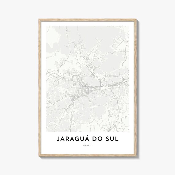 Jaragua do Sul Brazil Minimalist City Map Hometown Travel Poster