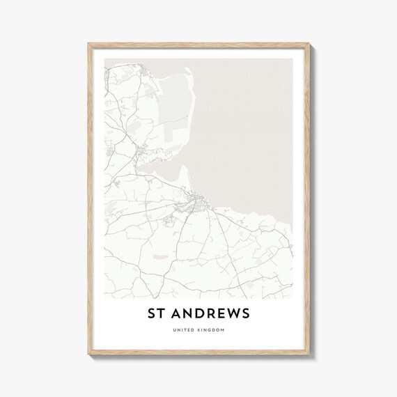 St Andrews United Kingdom Minimalist Cream City Map Gift Poster