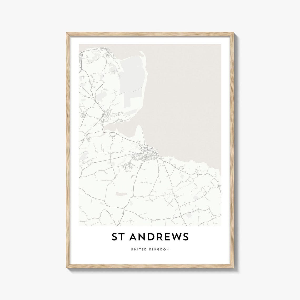 St Andrews United Kingdom Minimalist Cream City Map Gift Poster