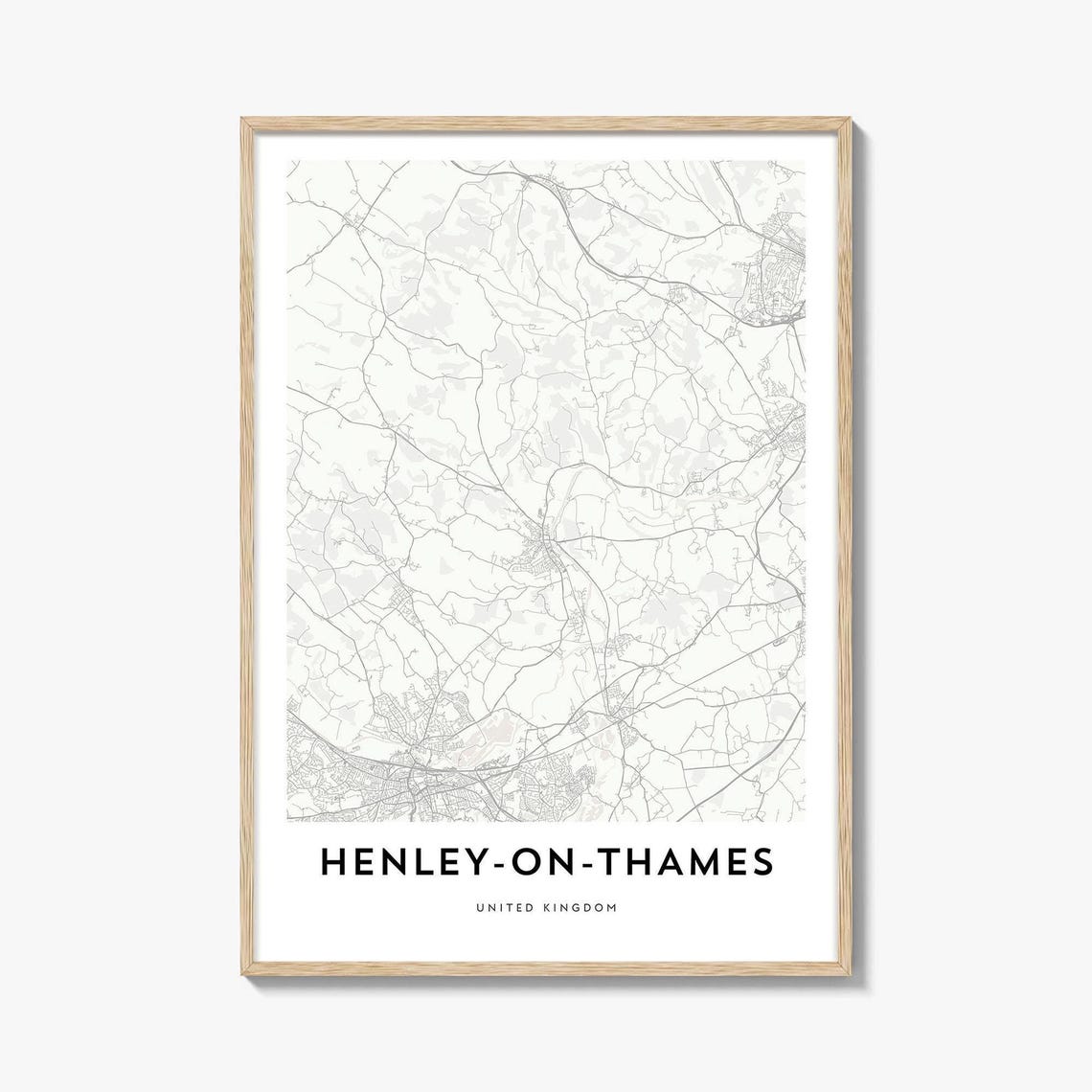 Henley On Thames United Kingdom Minimal River Town Map Art Print