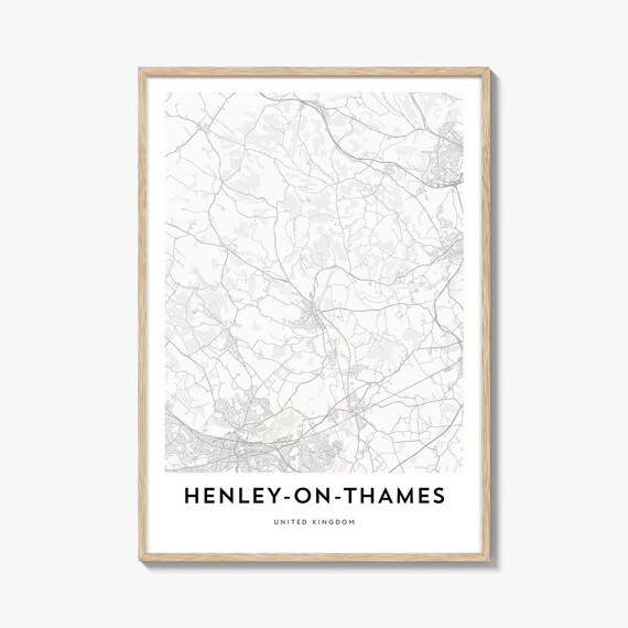 Henley On Thames United Kingdom Minimal River Town Map Art Print