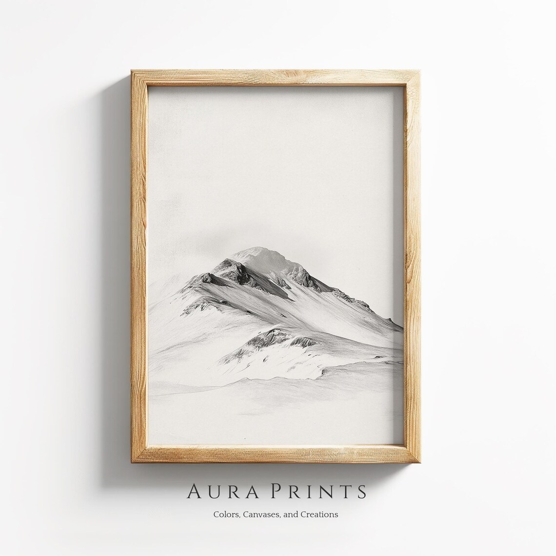 Abstract Mountain Landscape Sketch Minimalist Nature Line Art 1293