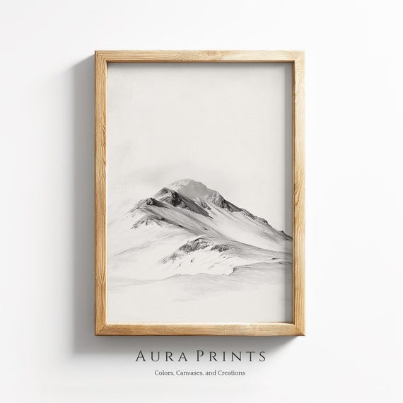 Abstract Mountain Landscape Sketch Minimalist Nature Line Art 1293