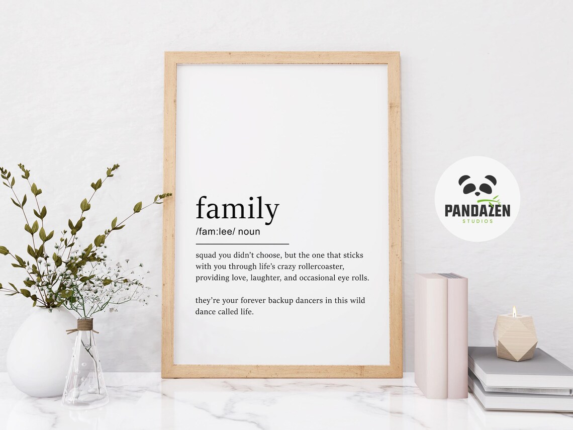 Family Definition Poster, Dictionary Style Art Print - Image 8