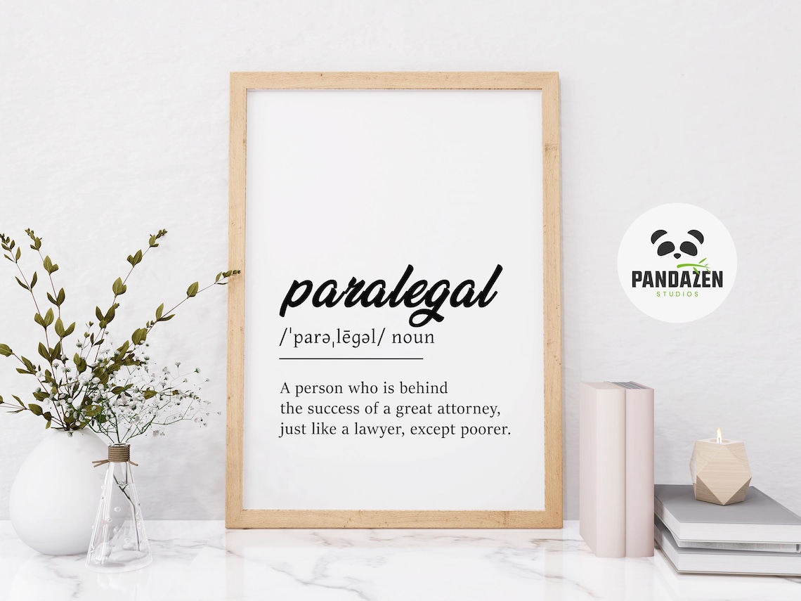 Paralegal Definition Funny Legal Assistant Art Print - Image 7
