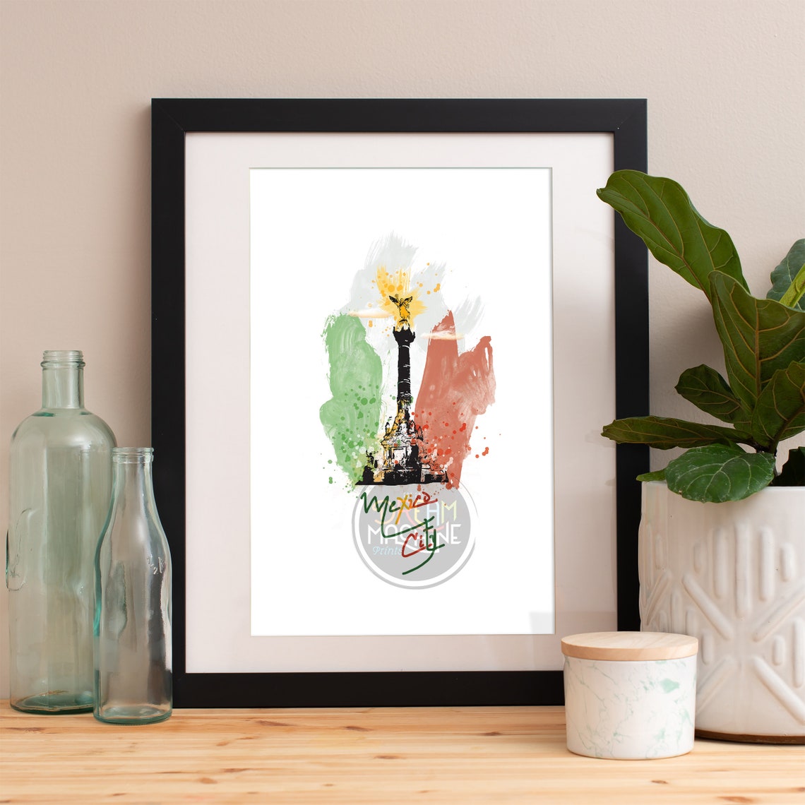 Mexico City Print Mexico City Skyline Mexico City Art Mexico City Poster Mexico City Watercolor Mexico City Art Print Mexico City Map