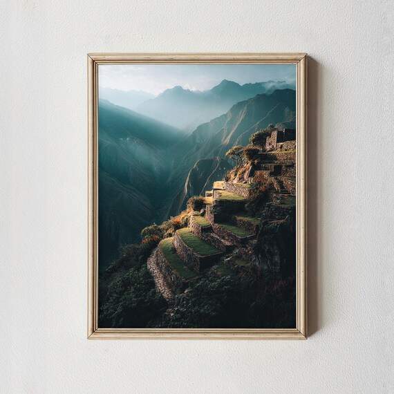 Machu Picchu Inca Trail Stone Terraces Andes Mountains Wall Art