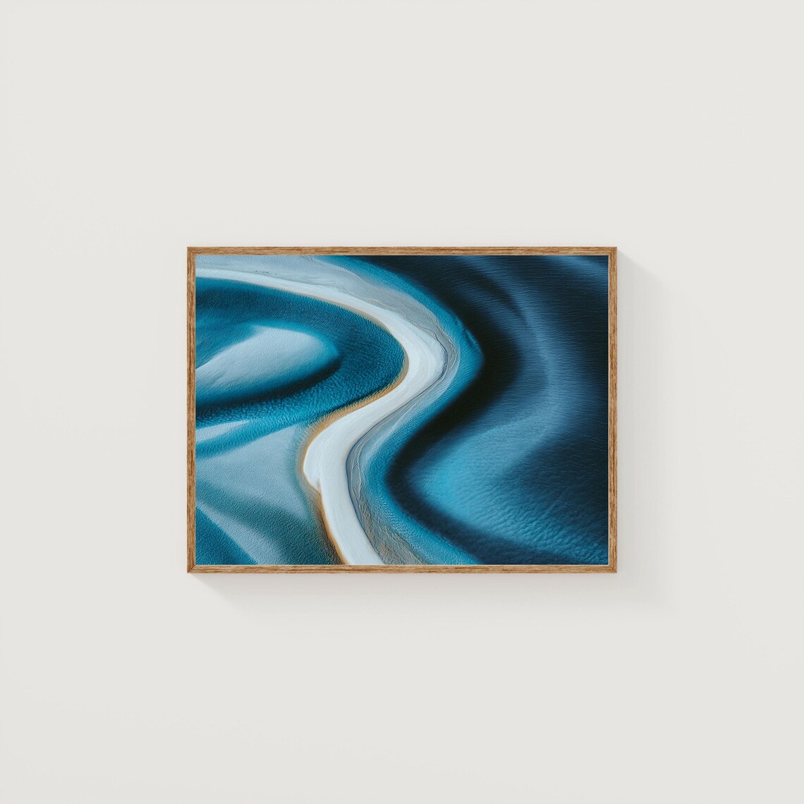 Whitsunday Islands Aerial Print Abstract Ocean Sandbar Photography