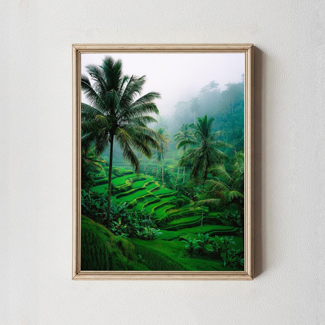Bali Rice Terraces Photography Lush Green Tropical Landscape Poster